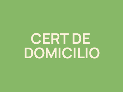 Certificación de Domicilio
